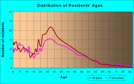 Age and Sex of Residents in Long Branch Creek in Arlington, VA