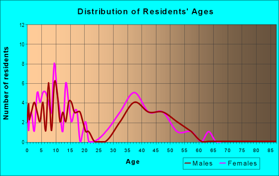 Age and Sex of Residents in Shelton's Run in Stafford, VA