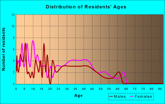 Age and Sex of Residents in Country Village Mobile Home Park in Williamsburg, VA