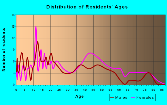 Age and Sex of Residents in Villa Heights in Norfolk, VA