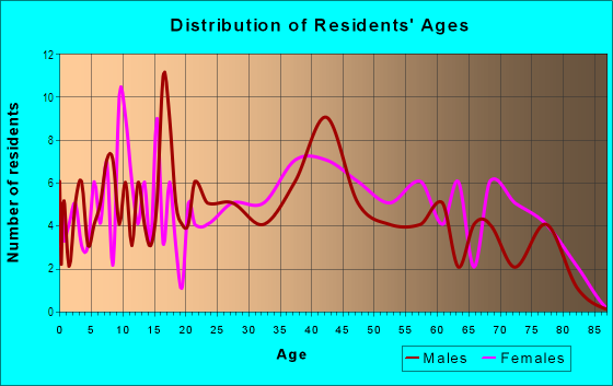 Age and Sex of Residents in Azalea Acres in Norfolk, VA