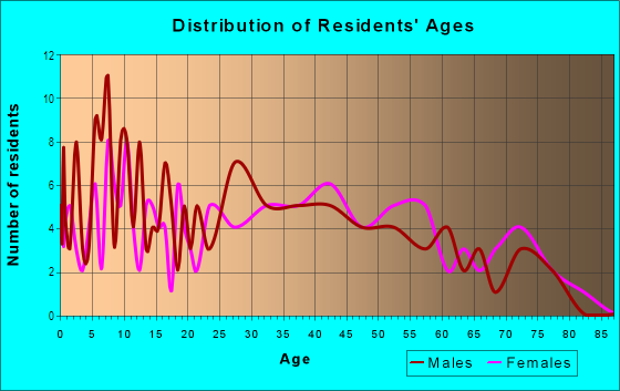 Age and Sex of Residents in Bromley in Norfolk, VA