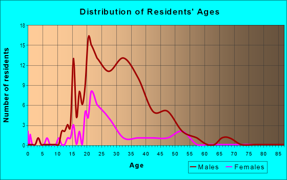 Age and Sex of Residents in Civic Center in Bellingham, WA