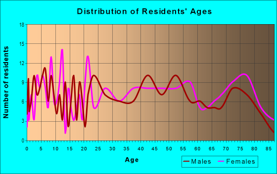 Age and Sex of Residents in Little Pocket in Sacramento, CA