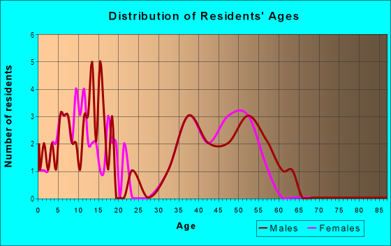 Age and Sex of Residents in Summer Hill in Brush Prairie, WA