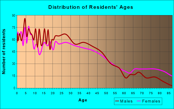Age and Sex of Residents in Burnham Park in Milwaukee, WI