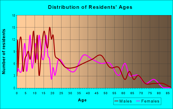Age and Sex of Residents in Raley Industrial Park in Sacramento, CA