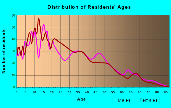 Age and Sex of Residents in Cassell in San Jose, CA