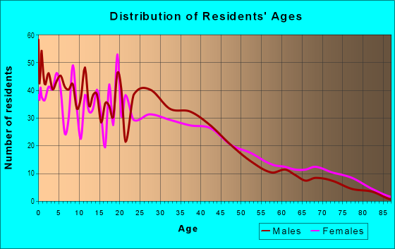 Age and Sex of Residents in Valverde in Denver, CO