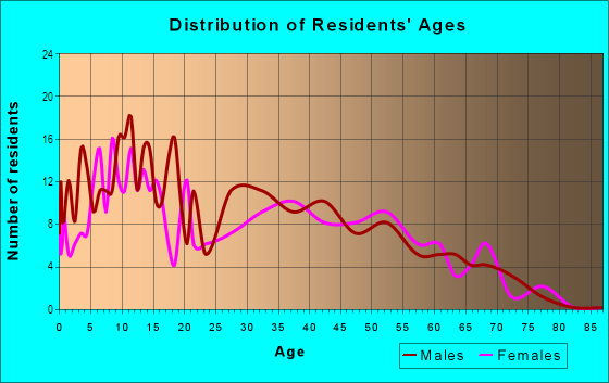 Age and Sex of Residents in Norwood Park in Commerce City, CO