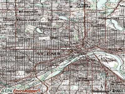 St Paul Minnesota City Street Map Black and White Series Spiral