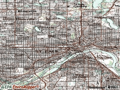 St. Paul ZIP Code Map, Minnesota