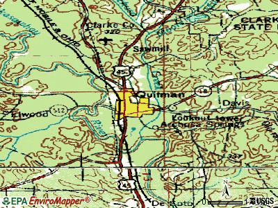 Quitman topographic map