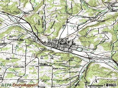 Bath topographic map
