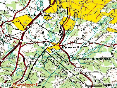 Pineville North Carolina NC 28134 profile population maps