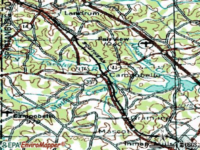 Campobello, South Carolina (SC 29322, 29356) profile: population, maps ...