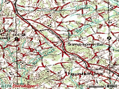 Simpsonville South Carolina SC 29681 profile population maps