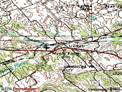 Iredell topographic map