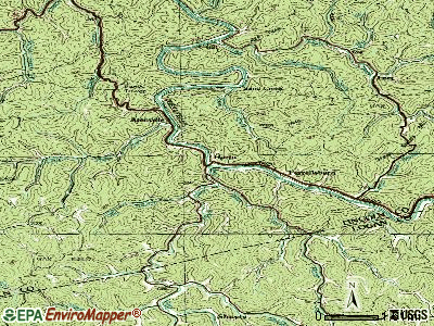 Harts topographic map