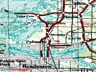 Memphis topographic map