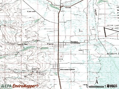 Paris topographic map