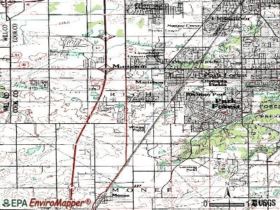 Richton Park topographic map