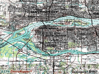 Rock Island topographic map