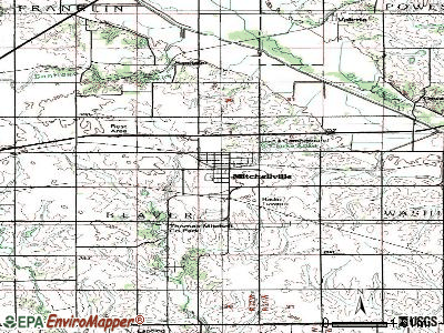 Mitchellville topographic map