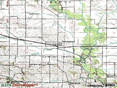 Wheatland topographic map