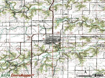 Winterset topographic map