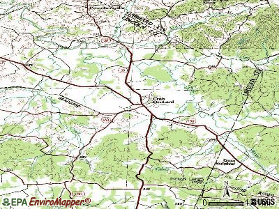 Crab Orchard topographic map