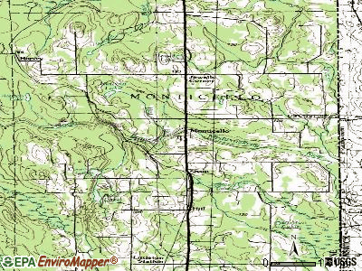 Monticello topographic map