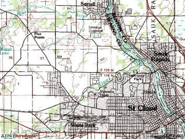 St Cloud Mn Zip Code Map - Map