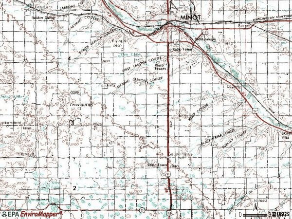 Minot Zip Code Map