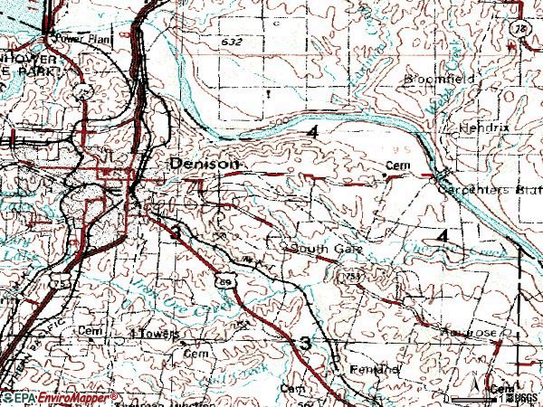 Denison Tx Zip Code Map United - Ztm27372